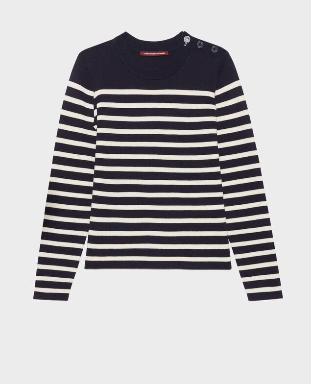 MADDY - Striped merino wool jumper