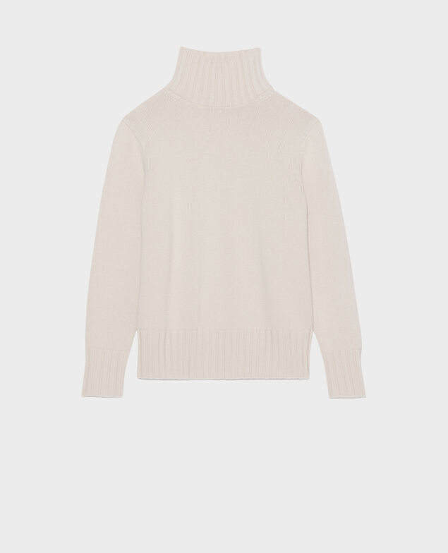 Virgin wool polo neck jumper 6000c rainy day