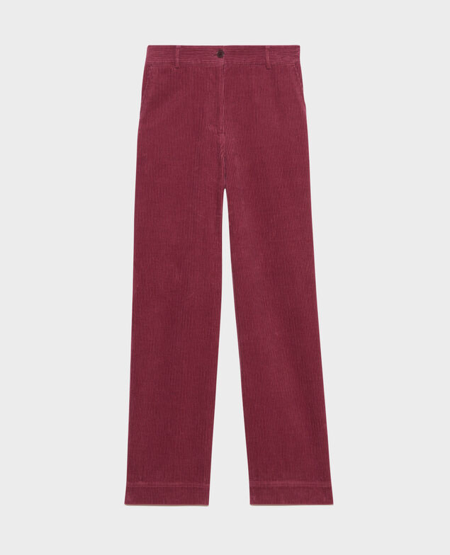 Wide corduroy trousers Damson