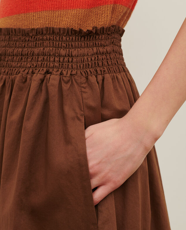 Maxi cotton skirt 35 brown
