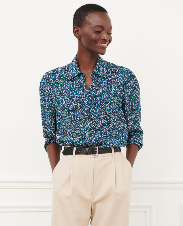 SIBYLLE - Silk shirt 8860 66 blue print