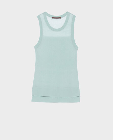 Cotton blend tank top 0500 surf spray green 3sju148l02