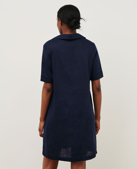 DAISY - Iconique linen dress 68 blue 2sdr355f04