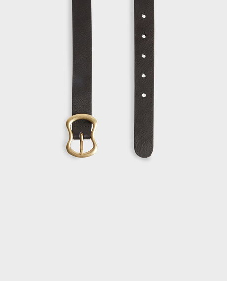 Skinny leather belt 8853 09 black 3sbe073