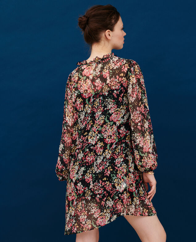 Short printed dress 7016c 09 black