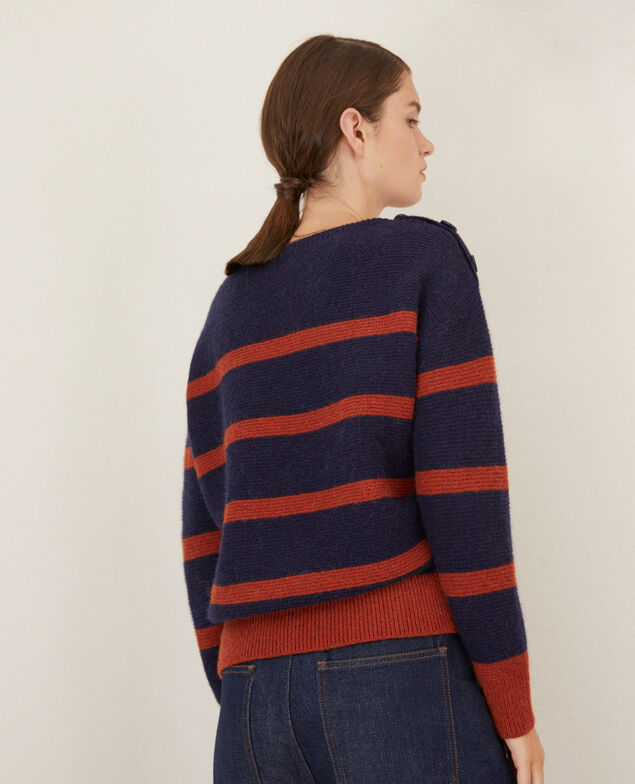 Boat neck jumper Peacoat/picante