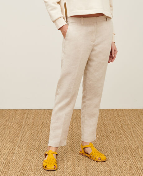 MARGUERITE - Cigarette trousers 0310 beige natural 3spa005f03