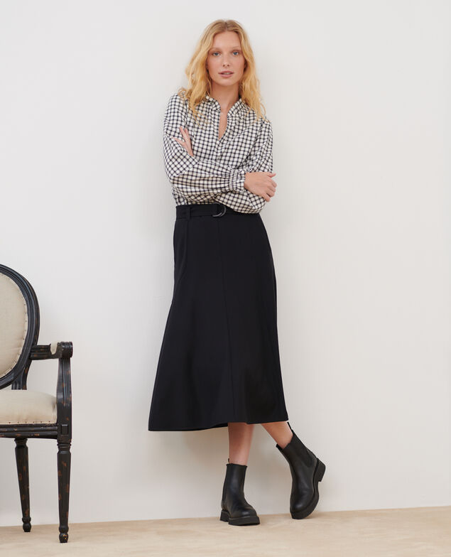 Wool and cashmere skirt