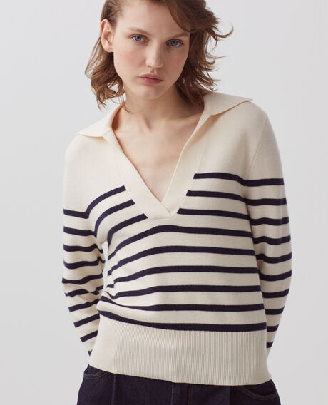 Striped merino wool jumper 5185 stp_jtst_nsky 3sju092w21
