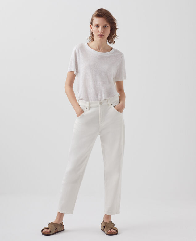 AMANDINE - linen round neck t-shirt
