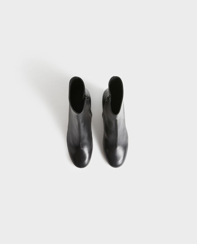 Leather heeled boots