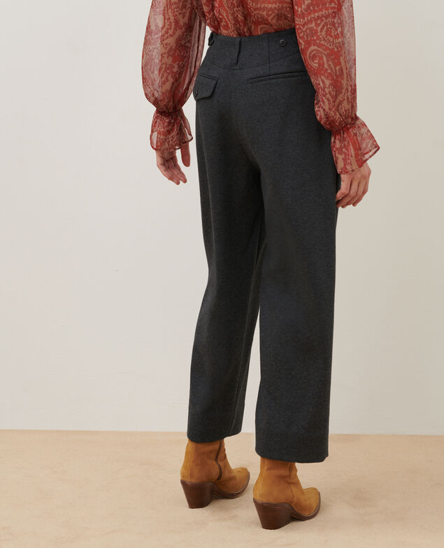 PEGGY - Wool blend carrot trousers