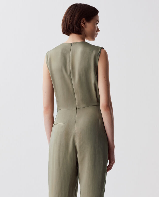 Silky loose jumpsuit I560 covert green