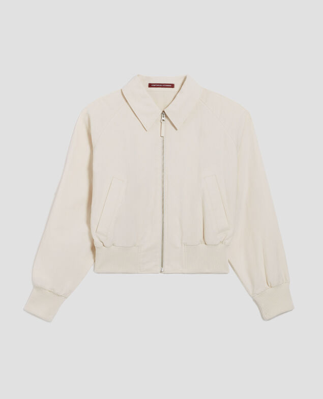 Zip-up jacket J314 beige