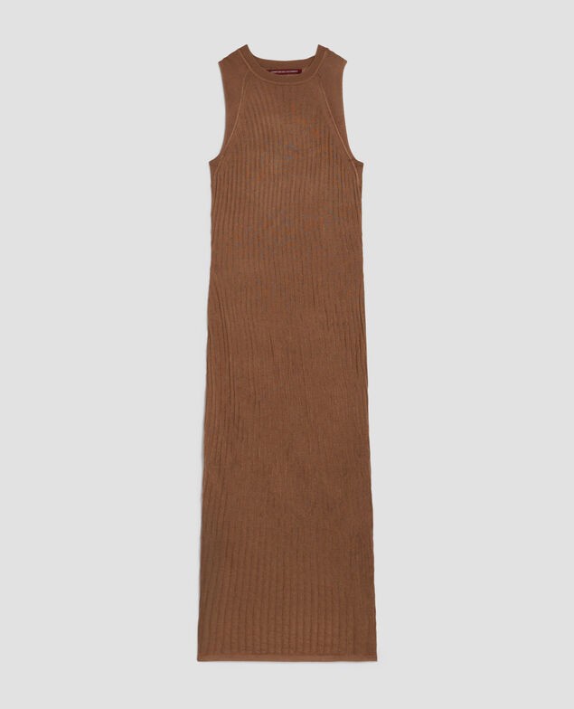 Rib knit maxi dress H330 tiger's eye