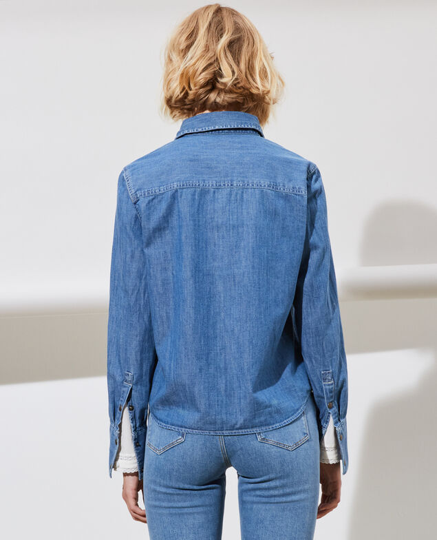 Denim shirt with pockets Denim medium wash