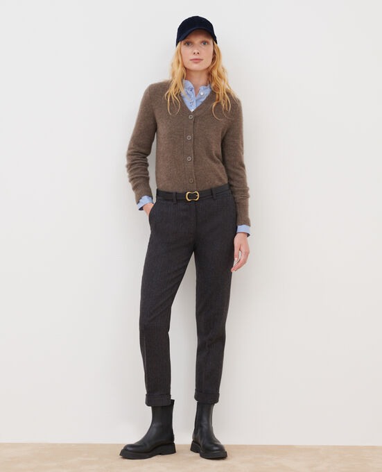MARGUERITE - Cigarette trousers A682 STRIPES 827