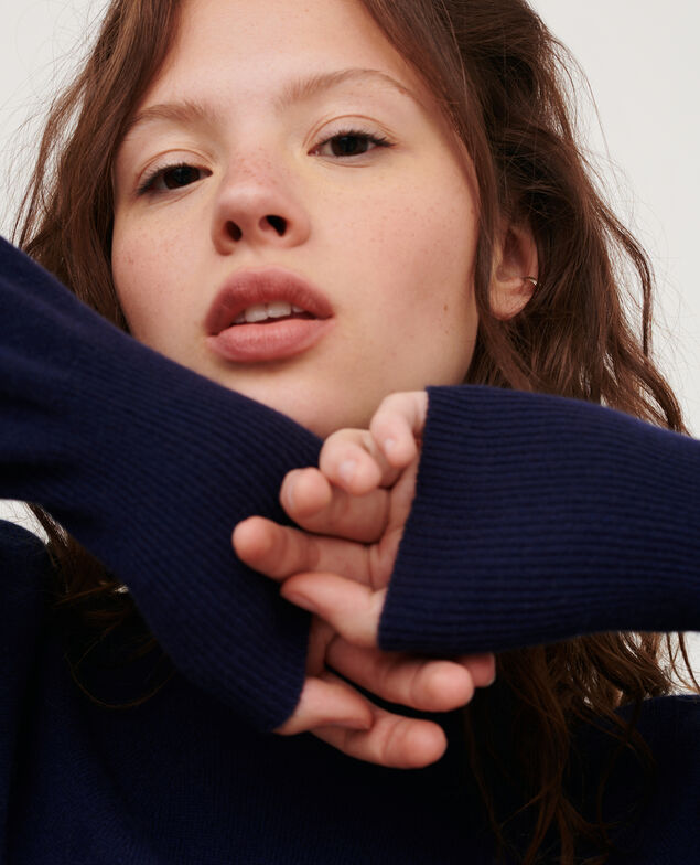 Round neck cashmere jumper 8846 69 navy 2wju051w23