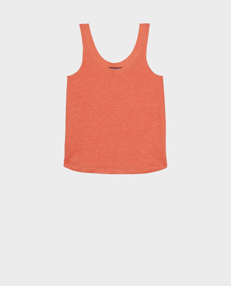 Linen vest top 21 light orange 2ste054f05