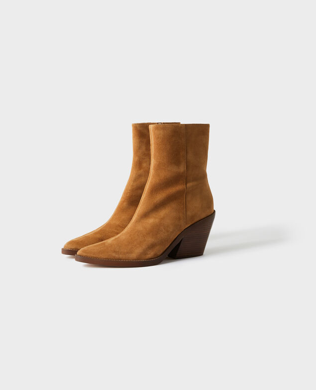 Suede cowboy boots