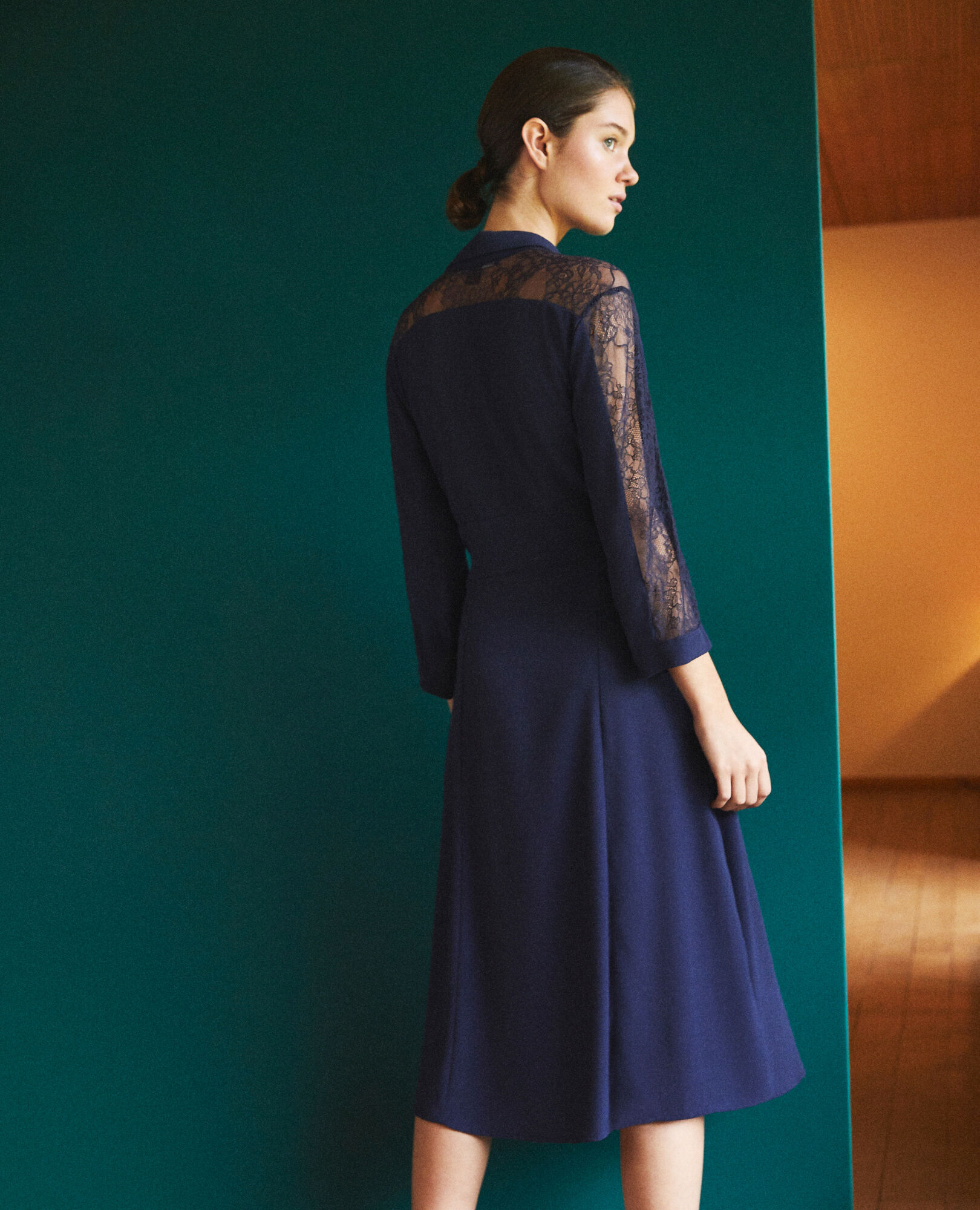 Blue lace dress accessories sale