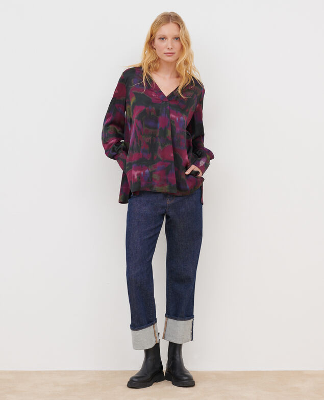 Silky printed blouse