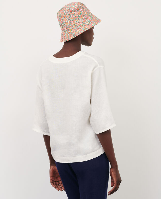 Linen tunic blouse 01 white