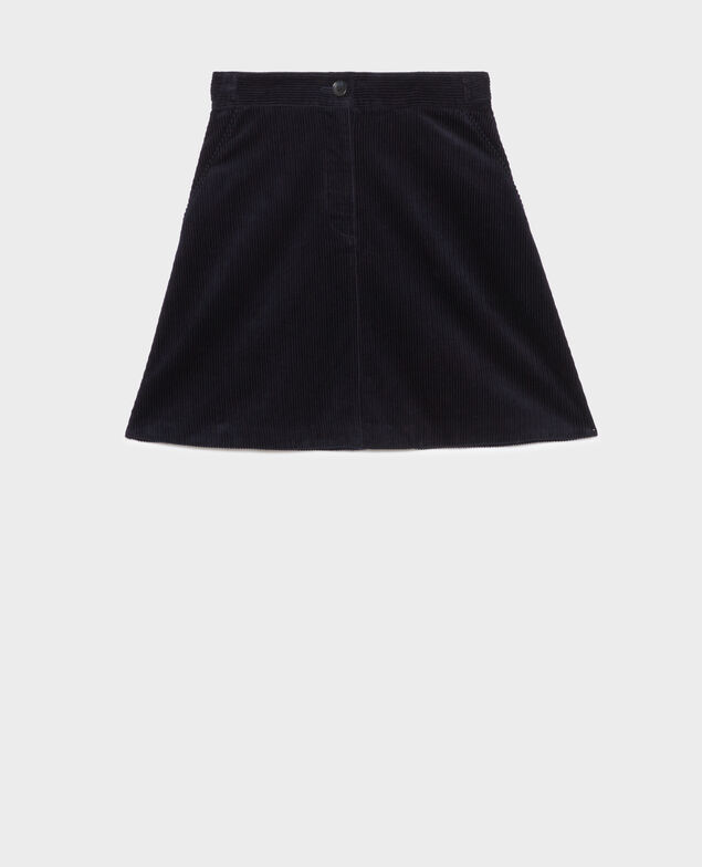 Corduroy mini skirt 8846 navy