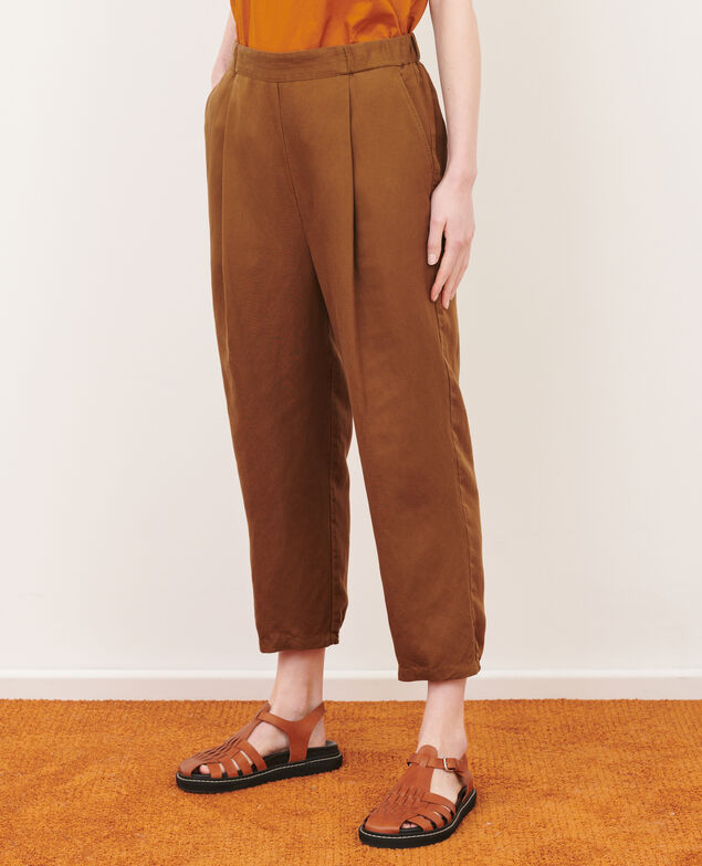 JOSÉPHINE - Linen blend joggers 7019 35_brown