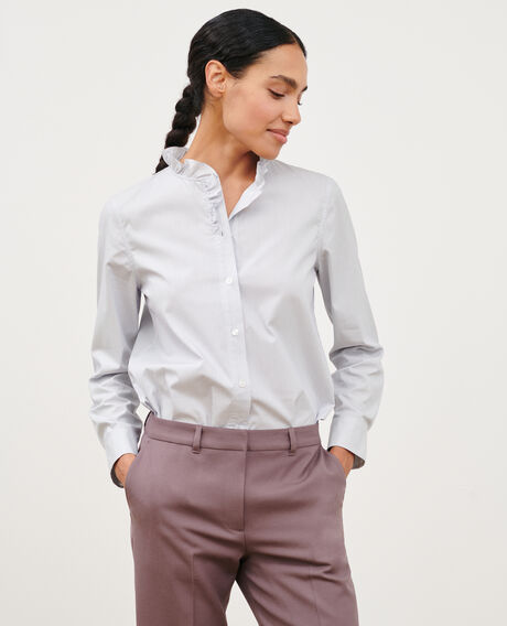 Cotton poplin shirt 8871 69 navy stripe 2wsh138c53