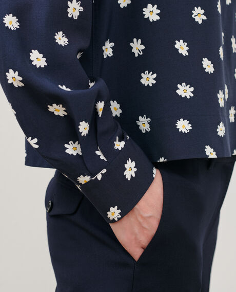 Silky printed shirt 0694 daisy 3sbl243v09