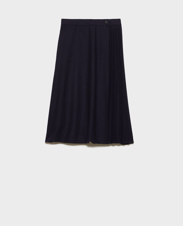 Flannel pleated skirt 7012c 69 navy