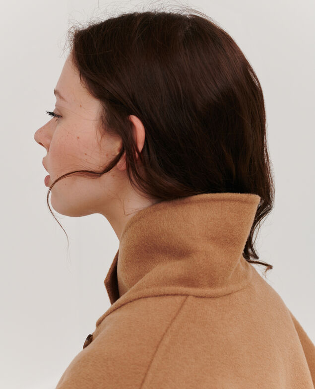 Wool blend short coat Latte