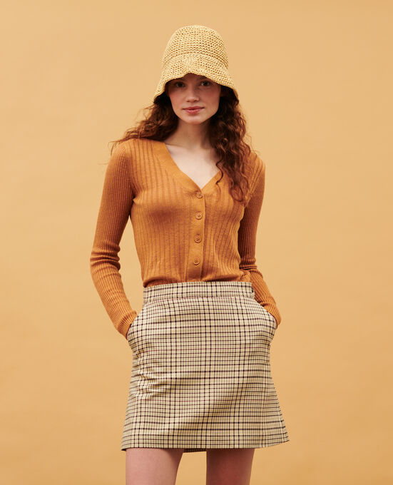 Check mini skirt 0400 CREAM CHECKS