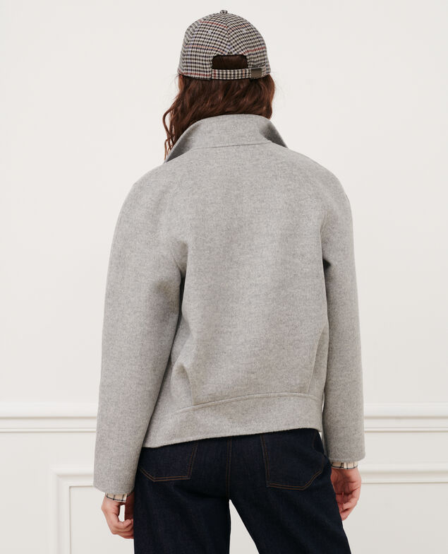 Double-sided wool and cashmere jacket 8848 03 gray