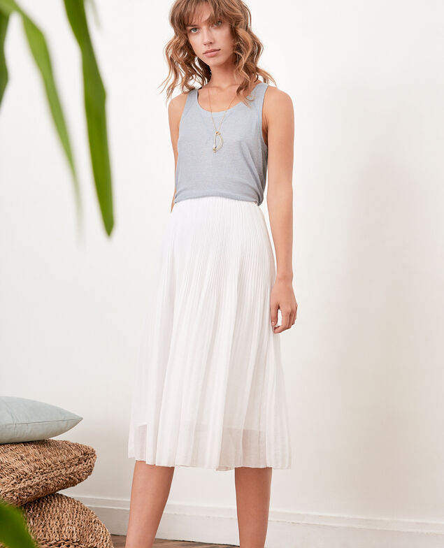 Pleated skirt Blanc