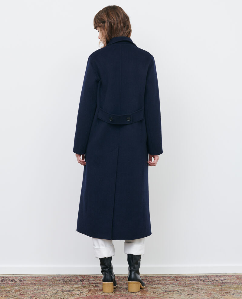  Double-sided wool and cashmere overcoat Night sky Minard