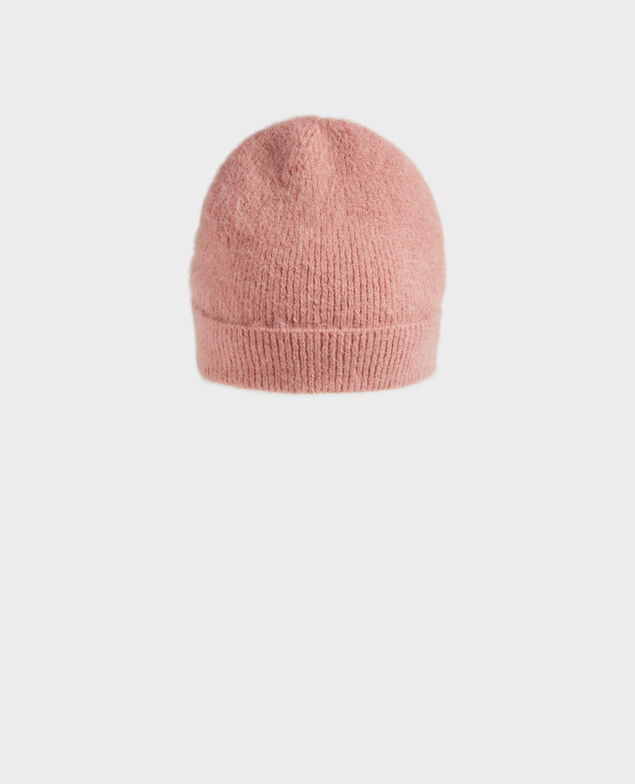 Hat in mixed alpaca wool A110 pink knit
