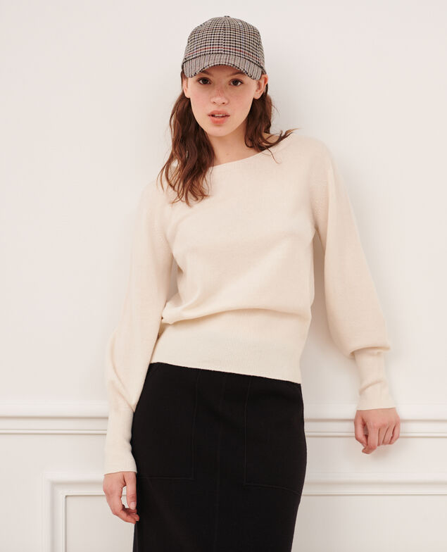 Fine cashmere boatneck jumper Jet stream