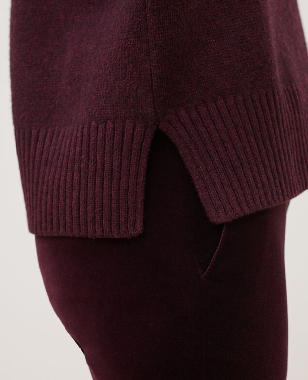 Merino wool blend funnel neck jumper