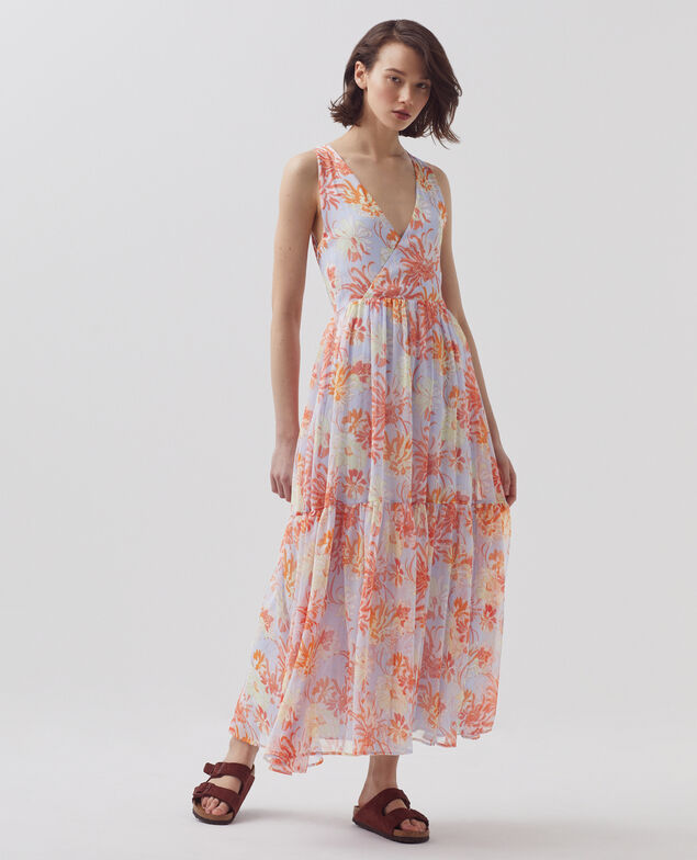 Fluid maxi dress H603 dahlia blue