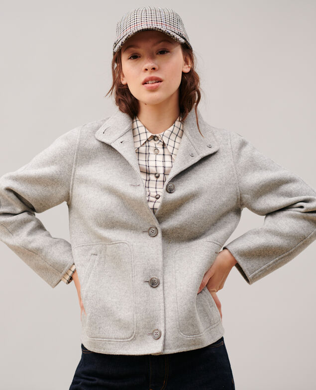 Double-sided wool and cashmere jacket 8848 03 gray