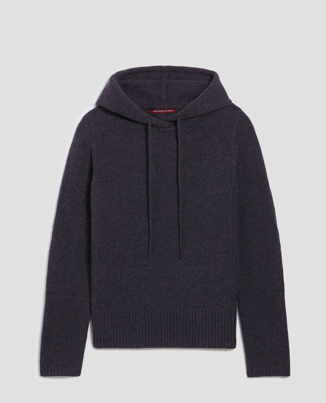 Wool hoodie I684 marathon blue