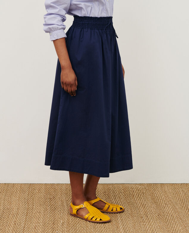 Maxi cotton skirt 68 blue 2ssk610c01