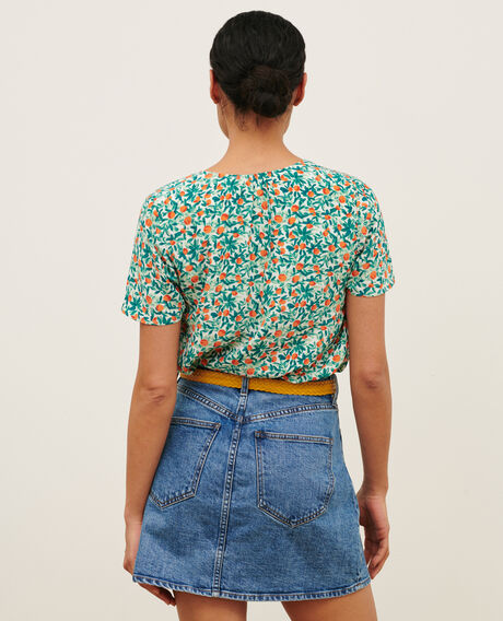 Silky printed blouse 0221 zest white 3sbl193v02
