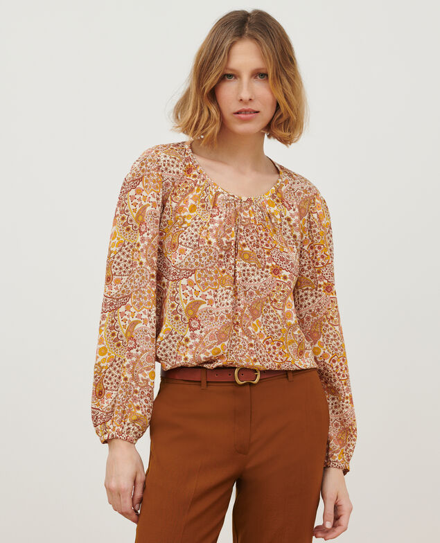 Silky printed blouse