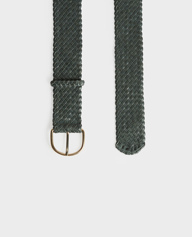 Leather belt 58 green 2sbe360