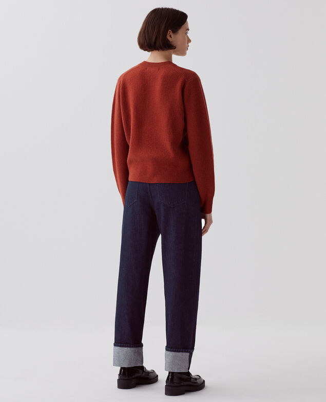 Wool cardigan U270 orange