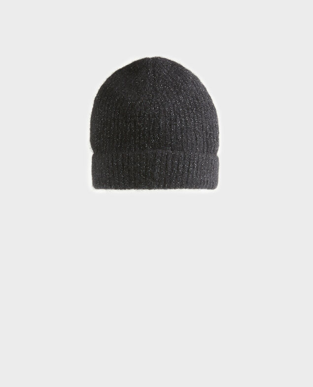 Alpaca blend beanie A092 black knit