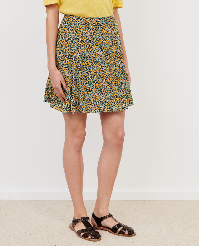 Printed mini skirt 8005c 116 print orange